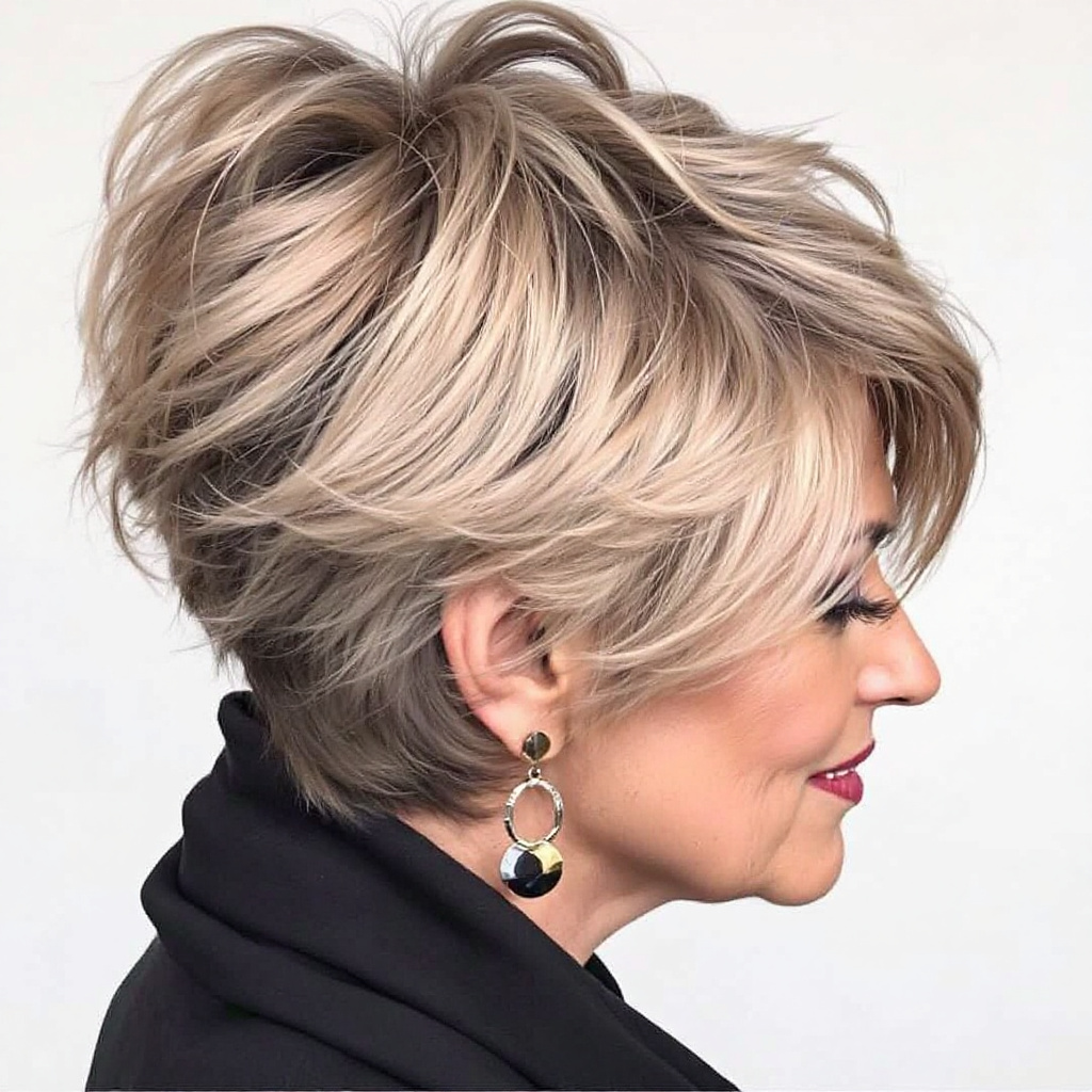 Inverted Shag Hairstyles For Women Over 60