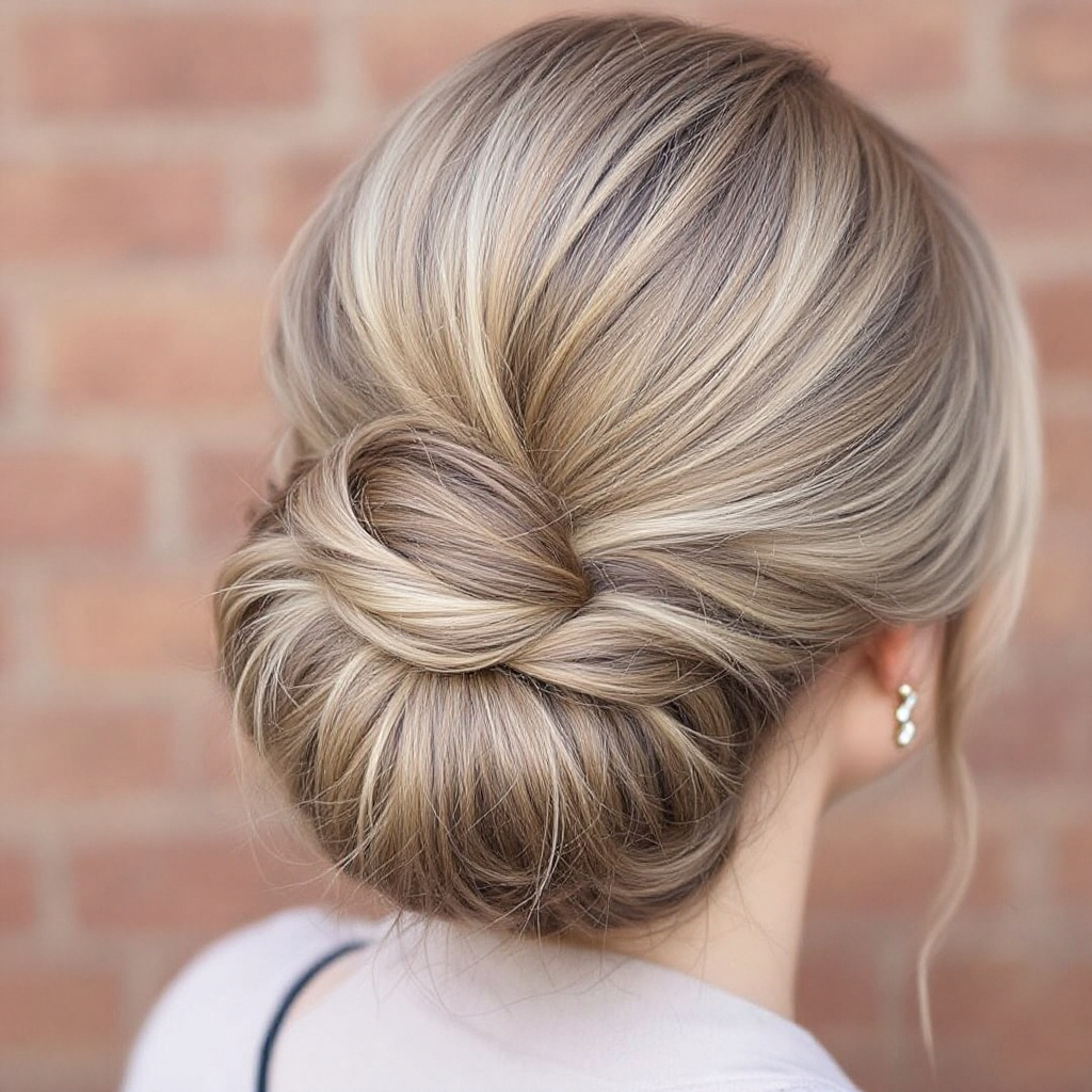 Layered Ballerina Women Hair Style With Bun